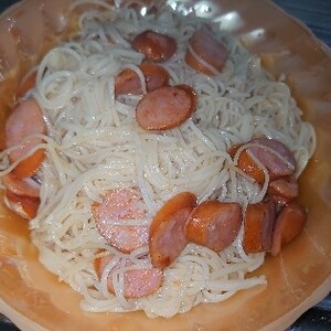 素麺アレンジdeウインナー入り簡単チャンプルー